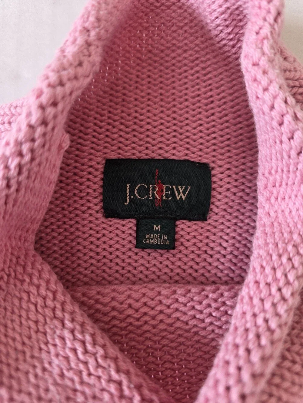 J Crew 1988 Oarsman Rollneck Sweater M Bubblegum Pink Preppy Heritage Old Money